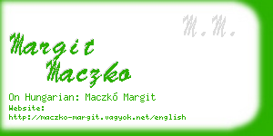 margit maczko business card