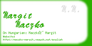 margit maczko business card